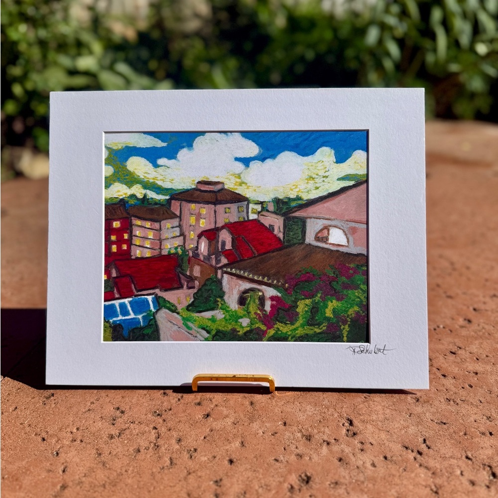 Spanish Neighborhood Fine Art Print | 11x14” Matted | Hand-Signed